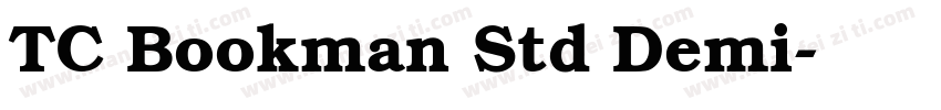 TC Bookman Std Demi字体转换